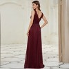 Glitter V-Neck Sleeveless High Wasit Maxi Evening Dress-Ever Pretty - image 3 of 4