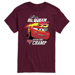 Men's - Cars - Lightning McQueen 95 Seven-Time Champ Short Sleeve Graphic T-Shirt - 1 of 4