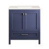 GlasFlength Bathroom Storage Cabinets, Freestanding, Open shelving Bathroom Vanity，Assembly Required, Blue, 29.8"*19.1"*34.75" - 4 of 4