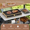 Tangkula Rolling Bar Cart w/ Flip-up Table Hooks Paper Towel Holder Trash Bag Holder - 3 of 4