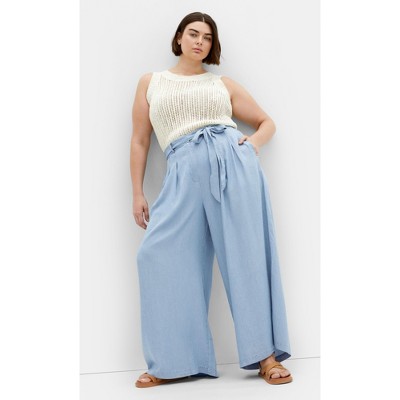 Women's Plus Size Santorini Pant - light wash | CITY CHIC
