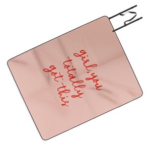 socoart Girl you totally got this Picnic Blanket - Deny Designs - 1 of 3