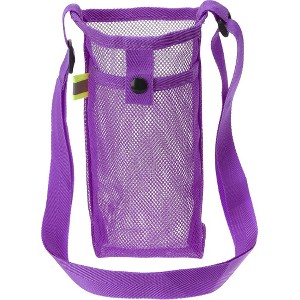 BABYYER Water Bottle Bag Mesh Portable Bottle Holder Carrier Adjustable Shoulder Strap for Sports Hiking Camping - 1 of 4