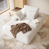 WJSHOME Oversized Chaise Lounge Chair Indoor, Plush Corduroy Boneless Sofa Bed, Cloud Reading Chair with Throw Pillow for Living Room - 4 of 4