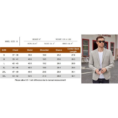 COOFANDY Men's Casual Blazer Two Button Sport Coats Lightweight Printed Lining Suit Jacket BLACK M — фото 6