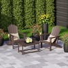 WestinTrends Highland 3-Piece Adirondack Chairs with Cup Holders and Coffee Table Set - 2 of 4