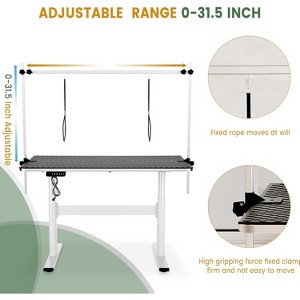 Electric Pet Grooming Table with Silent Motor - 24.24-35.83 inch Adjustable Height, Non-Slip PVC Mat, 4 Preset Levels, for Dogs & Cats - 1 of 4