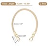 Unique Bargains PU Leather Braided Replacement Metal Buckles Purse Strap 2 Pcs - 2 of 4