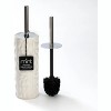 J&V TEXTILES Ceramic Toilet Brush, Toilet Bowl Brush with Extra Long Handle Durable Bristles Toilet Scrubber and Covered Holder for Toilet Brush Set - 4 of 4