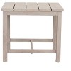 CAVINAS Durable Outdoor Side Table,22.5" Aluminum Patio Table with White Birch Look,Adjustable Levelers, Perfect Small End Table for Garden,Gray - 2 of 4