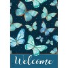 Blue Butterflies Spring House Flag Welcome 28" x 40" Briarwood Lane - 3 of 4