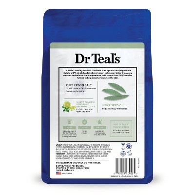 Dr Teal&#39;s Hemp Seed Oil Citrus &#38; Bergamot Pure Epsom Bath Salt - 3lb