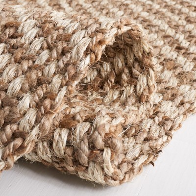 Hand-Knotted Gray Jute 8' x 10' Non-Slip Area Rug