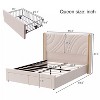 Full/Queen/King Size Modern Upholstered Bed Frame with Storage Drawers, Wingback Velvet Platform Bed with RGB Lights,No Box Spring Needed - ModernLuxe - 4 of 4