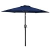 Gulches 7.5ft Patio Outdoor Table Market Yard Umbrella with Push Button Tilt/Crank, 6 Sturdy Ribs for Garden, Deck, Backyard, Pool, Dark Blue - 4 of 4