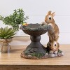 Transpac Resin 10.25 in. Brown Spring Bunny Bird Bath - 2 of 3