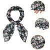 Allegra K Women's Chiffon Floral Print Square Scarves Kerchief Neck Scarf Neckerchief - 4 of 4