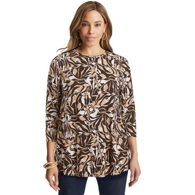 Jessica London Women's Plus Size Stretch Knit Swing Tunic