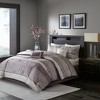 Gracie Mills Hickman 7-Piece Transitional Striped Jacquard Comforter Set - 2 of 4