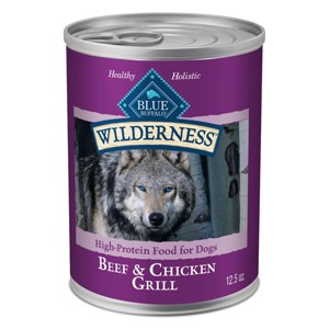 Blue Buffalo Wilderness High Protein, Natural Adult Wet Dog Food with Beef & Chicken Grill - 12.5oz - 1 of 4