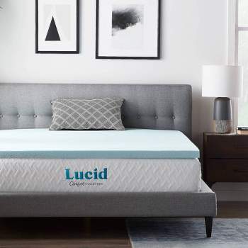 Queen Comfort Collection 2" Gel and Aloe Infused Memory Foam Mattress Topper - Lucid