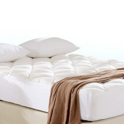 Full White Rayon from Bamboo Mattress Topper with Quilted Design