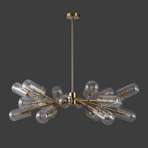 Tessalyn Glass & Metal Chandel - CTL1046 - Gold/Clear - Safavieh - 1 of 4