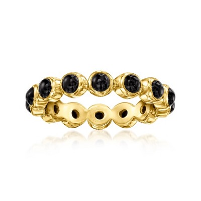Ross-Simons Onyx Eternity Band in 18kt Gold Over Sterling