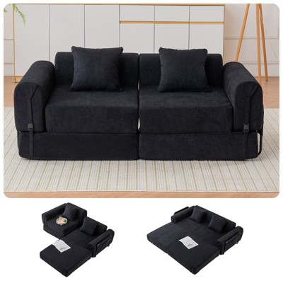 Dolonm Combination Sofa, Foldable Casual Sofa, No Assembly Required,3-seats 3-Pads, for Living Room and Bedroom