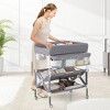 Yinvani Portable Baby Changing Table with Wheels and Large Storage Rack - 3 of 3