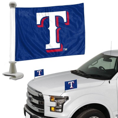 MLB Texas Rangers Ambassador Car Flags - 2pk
