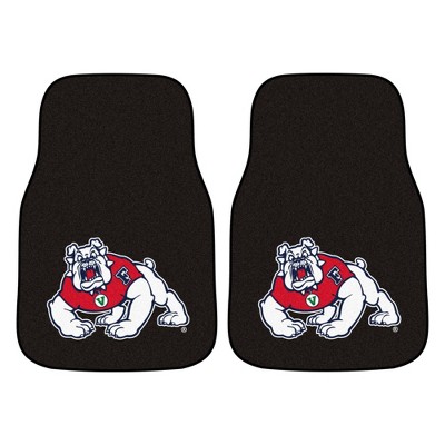 NCAA Fresno State Bulldogs Carpet Car Mat Set - 2pc