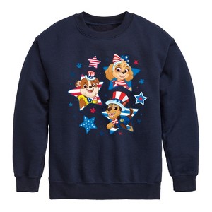 Boys' - Paw Patrol - Americana Graphic Long Sleeve Fleece Sweatshirt - 1 of 4