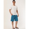 Lars Amadeus Men's Summer Solid Drawstring Elastic Waist Swim Beach Board Shorts - 4 of 4