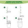 16 Inch Tall Outdoor Planters Set of 2, Self Watering Pots for Indoor Plants with Water Level Monitor & Drainage Hole & Wheels - 4 of 4