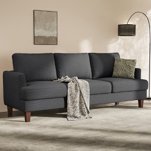 GYIIYUO 89" 3 Seater Sofa Couch with Deep Seats, Upholstered Sofa with Armrests, Comfy Couches for Living Room, Apartment and Office - 1 of 4