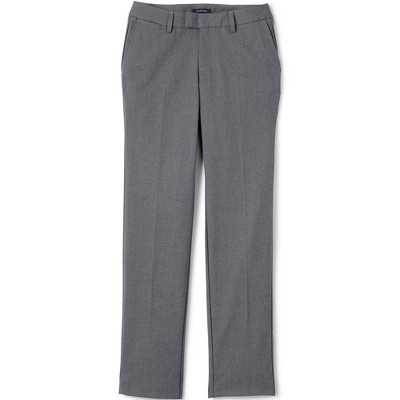 Lands' End School Uniform Women's Plain Front Dress Pants - 6 - Gray ...
