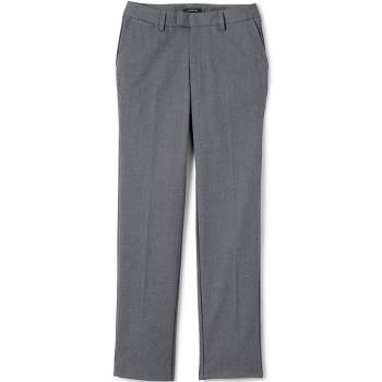 Lands' End School Uniform Women's Plain Front Dress Pants - 0 - Gray