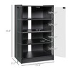 4-Tier Media Cabinet, Media Stand with Adjustable Shelves, Tempered Glass Doors, and Cable Management - 3 of 4