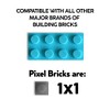 Creative QT Pixel Bricks Mosaic Kit, 8 Bright Colors, 1x1 Build Bricks, 1600 Pieces, Nano Blocks Art Set for Kids & Adults - 4 of 4