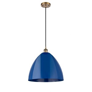 Plymouth Dome - 1 Light Cord Hung Mini Pendant In Industrial Style-18.75 Inches Tall and 16 Inches Wide - 1 of 1