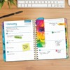 HARDCOVER 2026 Planner, 8.5"x11": 14 Months (Nov 2025-Dec 2026), Daily/Weekly/Monthly,  Bookmark, Pocket Folder w Sticky Notes (Rainbow Petals) - 3 of 4
