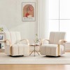 Okak Mid-Century Upholstered Swivel Lounge Chair with Solid Wood Armrests,Leisure Accent Chair for Living Rooms,Relaxation Areas - 4 of 4