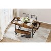 4-Person Farmhouse Dining Set - Space-Saving Table with 2 Chairs & Bench, Storage Rack & Drawers, Breakfast Nook Kitchen Table - 3 of 4