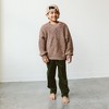 goumikids organic cotton chunky knit sweater - bark 10-12Y. - 3 of 4