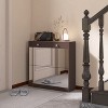 DOMETOUR Mirror Shoe Cabinet with 2 Tier Drawers, Entryway Shoe Organizer, Storage Rack with Mirror and 1 Drawer, Brown Finish - 4 of 4