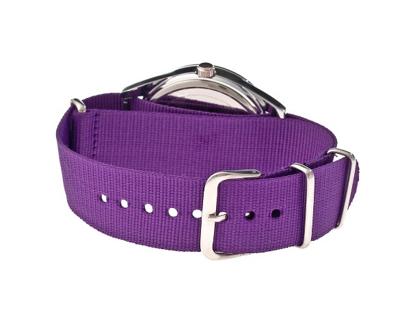 Women's Crayo Sunrise Watch with Nylon Strap and Luminous hands- Purple