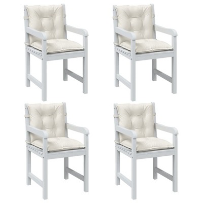 vidaXL Lowback Chair Cushions 4 pcs Melange Cream 39.4"x19.7"x2.8" Fabric