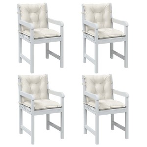 vidaXL Lowback Chair Cushions 4 pcs Melange Cream 39.4"x19.7"x2.8" Fabric - 1 of 4