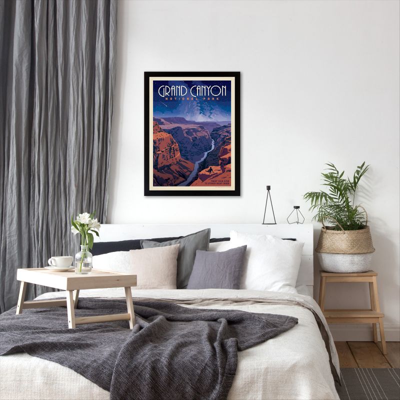Americanflat Vintage Landscape Grand Canyon Starry Night By Anderson Design Group Framed Print, 6 of 9